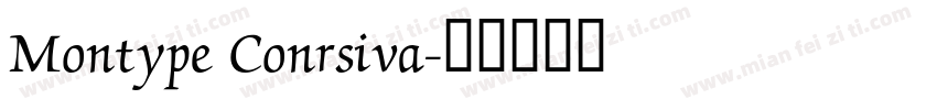 Montype Conrsiva字体转换